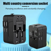 Universal Travel Adapter EU UK US AU AC Power Charger Adapter Outlet Converter Socket Plug Adaptor Connector with Dual USB Port