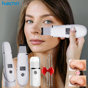 Ultrasonic Peeling Remover Blackhead Facial Skin Scrubber Facial Shovel Deep Cleaning Face Lifting Removal Pore Acne EMS Lift