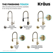 Britt Commercial Style Kitchen Faucet in Spot Free Antique Champagne Bronze, KPF-1690SFACB