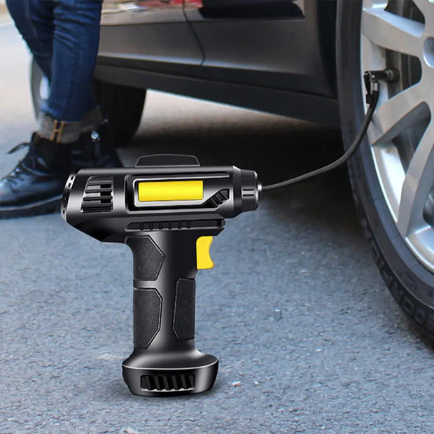 120W Car Air Pump Electric Car Tire Inflatable Pump Portable Rechargeable Air Compressor Digital Auto Tire Inflator Equipment