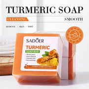 3PCS Hand Made Turmeric Soap Body Cleaning Lightening Dark Underarm Leg Body Cleansers Brightening Face Soap Tender Skin Care Be