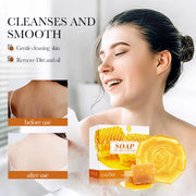 1Pcs Honey Handmade Soap Cleansing the Body Hand Wash Soap Essential Oil Moisturizing Product Body Care Dry Skin Prevent Dry