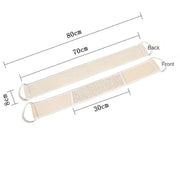 Natural Cotton Linen Long Strip Bath Towel Powerful Exfoliating Back Massage Rubbing Shower Brush Body Scrubber Cleaning Tool