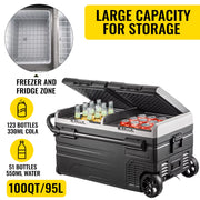 15L 95L Car Refrigerator Portable Fridge Freezer 12/24V DC 110-240 AC for Home Outdoors RV Boat Camping Traveling Use