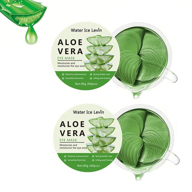 60Pcs Aloe Vera Collagen Eye Mask anti Dark Circles Removal Eyes Bags Moisturizing Firming Eye Patches Eyes Skin Care Products