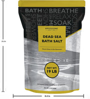 Dead Sea Salt - Spa Bath Salt - 19 Lbs Fine Grain Bulk - 100% Pure - Better Absorbing than Epsom Salt - Soak for Women & Men for Skin Issues and to Relax Tired Muscles - Resealable Pack.