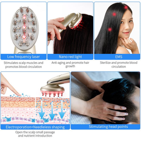 Electric Scalp Massager Comb – Promote Hair Growth & Relaxation!