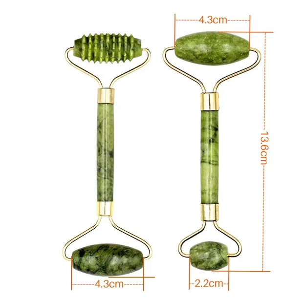 Guasha Natural Stone Massage Face Jade Roller Gua Sha Massage Tool Set for SPA Body Visage Rouleau De Massage Rouleau Visage