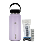 Alkaline Water Bottle 32 Oz - Insulated Water Bottle That Creates 9.5 Ph Alkaline Water