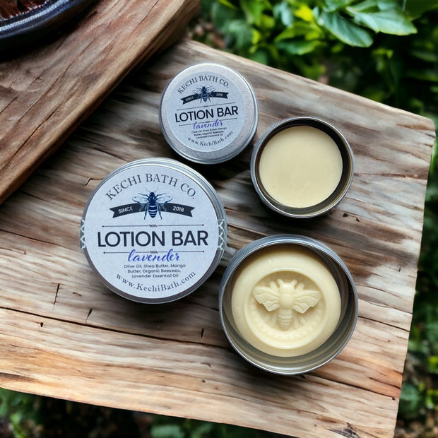 Natural Honey Scented Beeswax Solid Lotion Bar | Natural Lotion Bar in Tins, Organic Lotion, Stocking Stuffer Idea