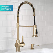 Britt Commercial Style Kitchen Faucet in Spot Free Antique Champagne Bronze, KPF-1690SFACB