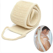 Natural Cotton Linen Long Strip Bath Towel Powerful Exfoliating Back Massage Rubbing Shower Brush Body Scrubber Cleaning Tool