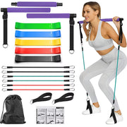 Portable Pilates Bar Kit with Resistance Bands for Exercise Resistance Bands Home Gym Equipment Supports Full Body Workouts