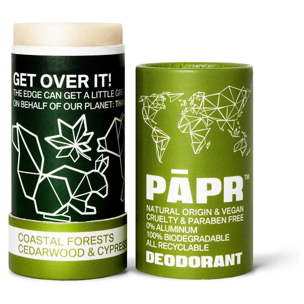 PAPR - Nature Powered, Clinically Proven, All Natural Deodorant in Zero Waste Paper Packaging (Coastal Forest)