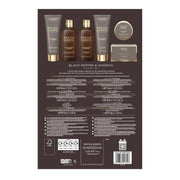 Gift Set for Men - Luxury Shower & Prep Pack - Black Pepper & Ginseng