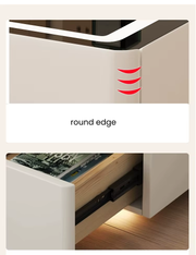 Smart Wooden Nightstand – Wireless Charging & Storage!